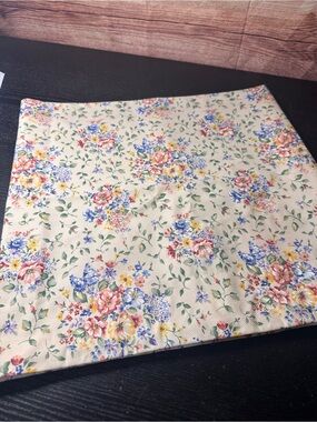 Longaberger Spring Floral Lined Fabric Valance 75”x 18" new rod pocket